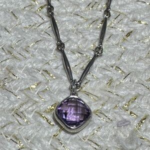 James Avery Silver Necklace with Amethyst